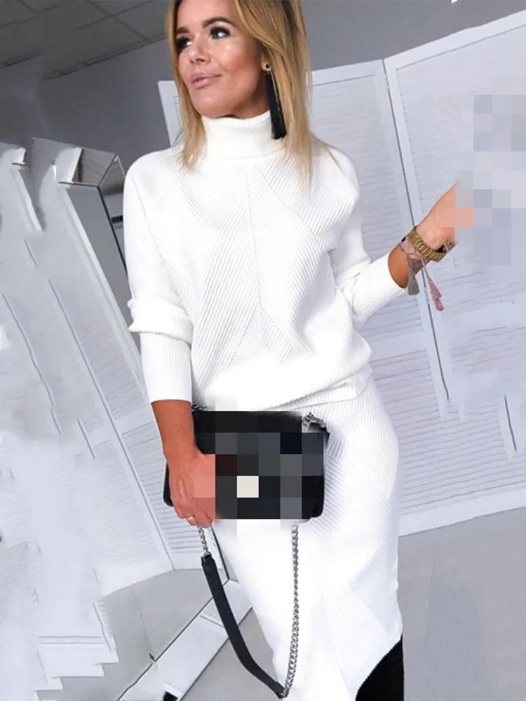 Gabi Knitted two-piece set with skirt