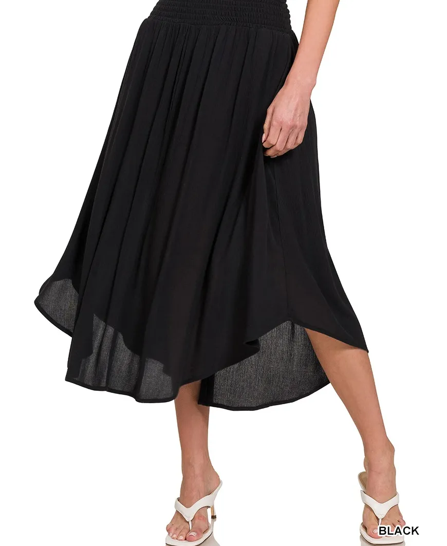Gabi Smocked Waist Woven Skirt