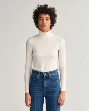 Gant Apparel Womens JERSEY LS TURTLENECK 115/OFFWHITE