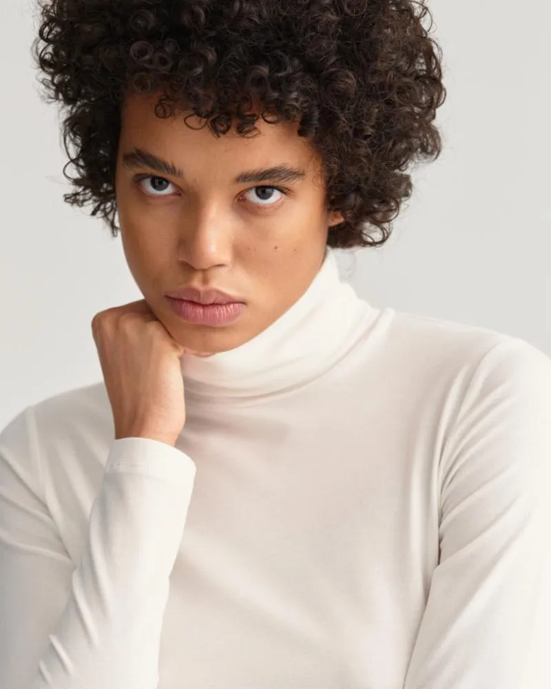 Gant Apparel Womens JERSEY LS TURTLENECK 115/OFFWHITE