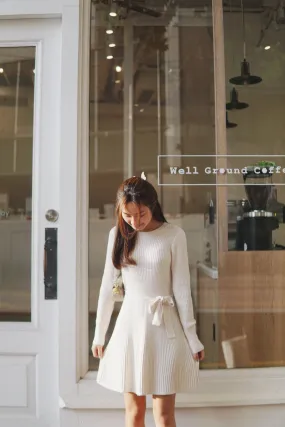 Girls Belted Sweater Dress