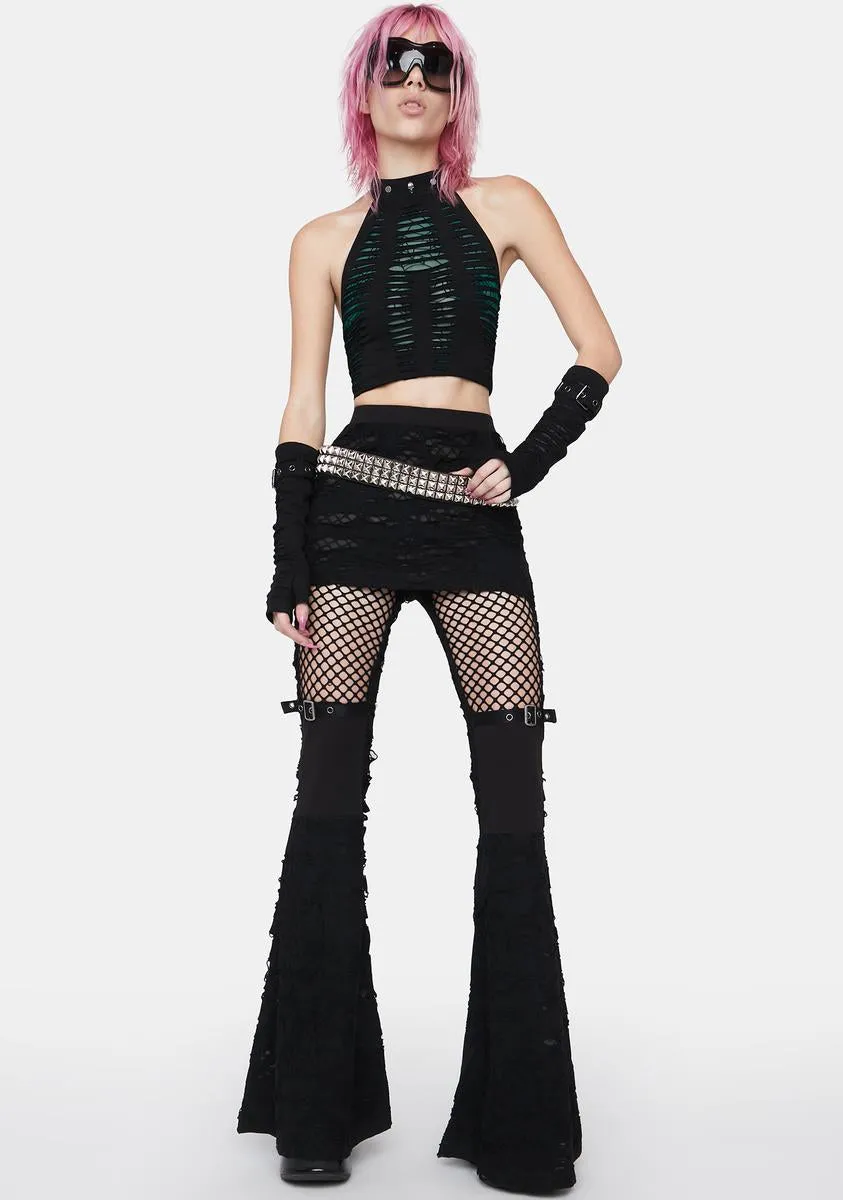 Gothic Flare Long Pants