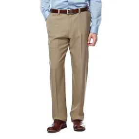Haggar Mens Classic fit Dress Pants 34 / 30 Beige Solid