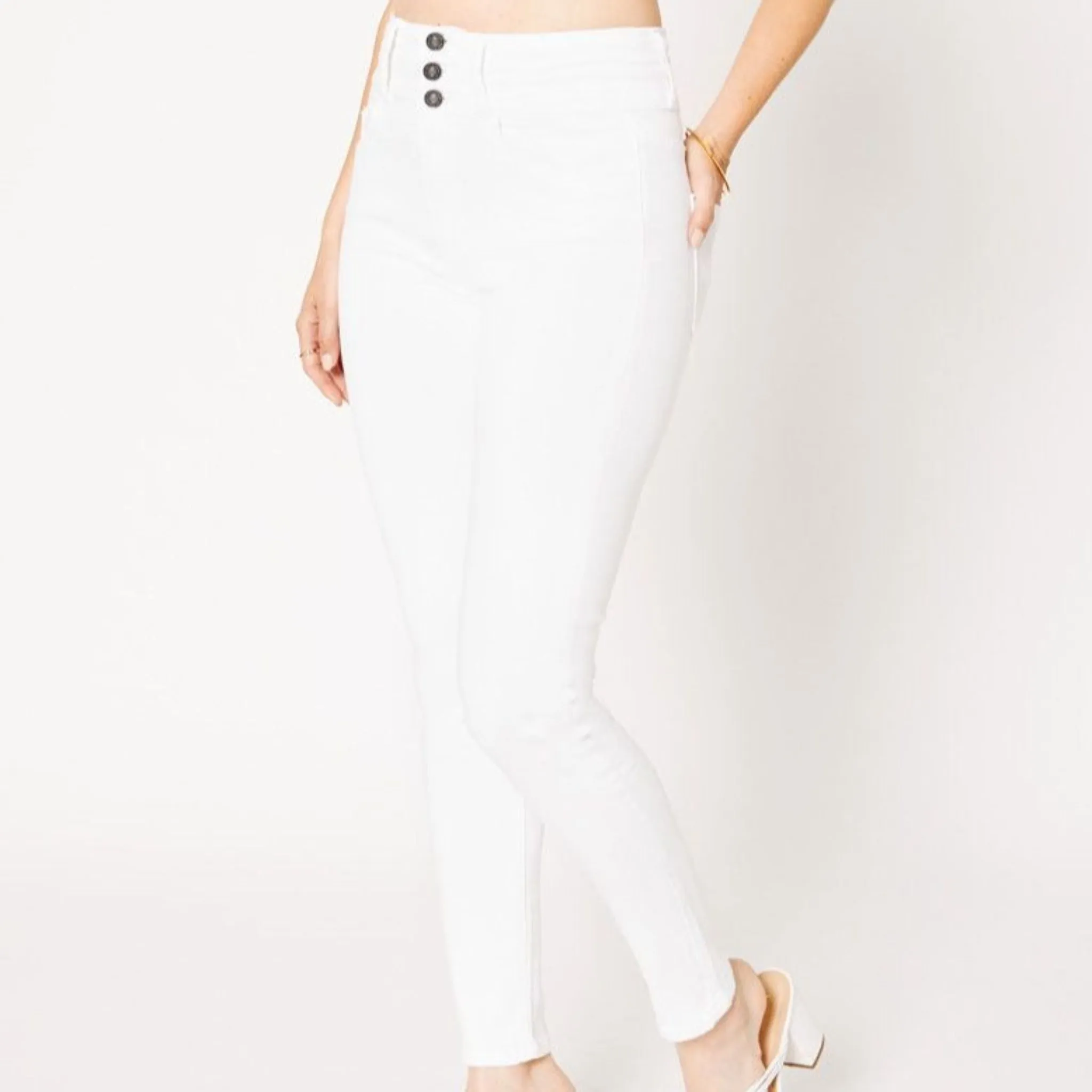 High Rise Waistband Detail Super Skinny