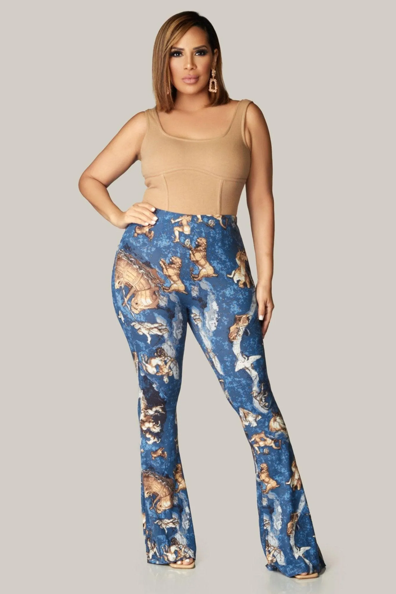 Horoscope Printed Flared Long Pants