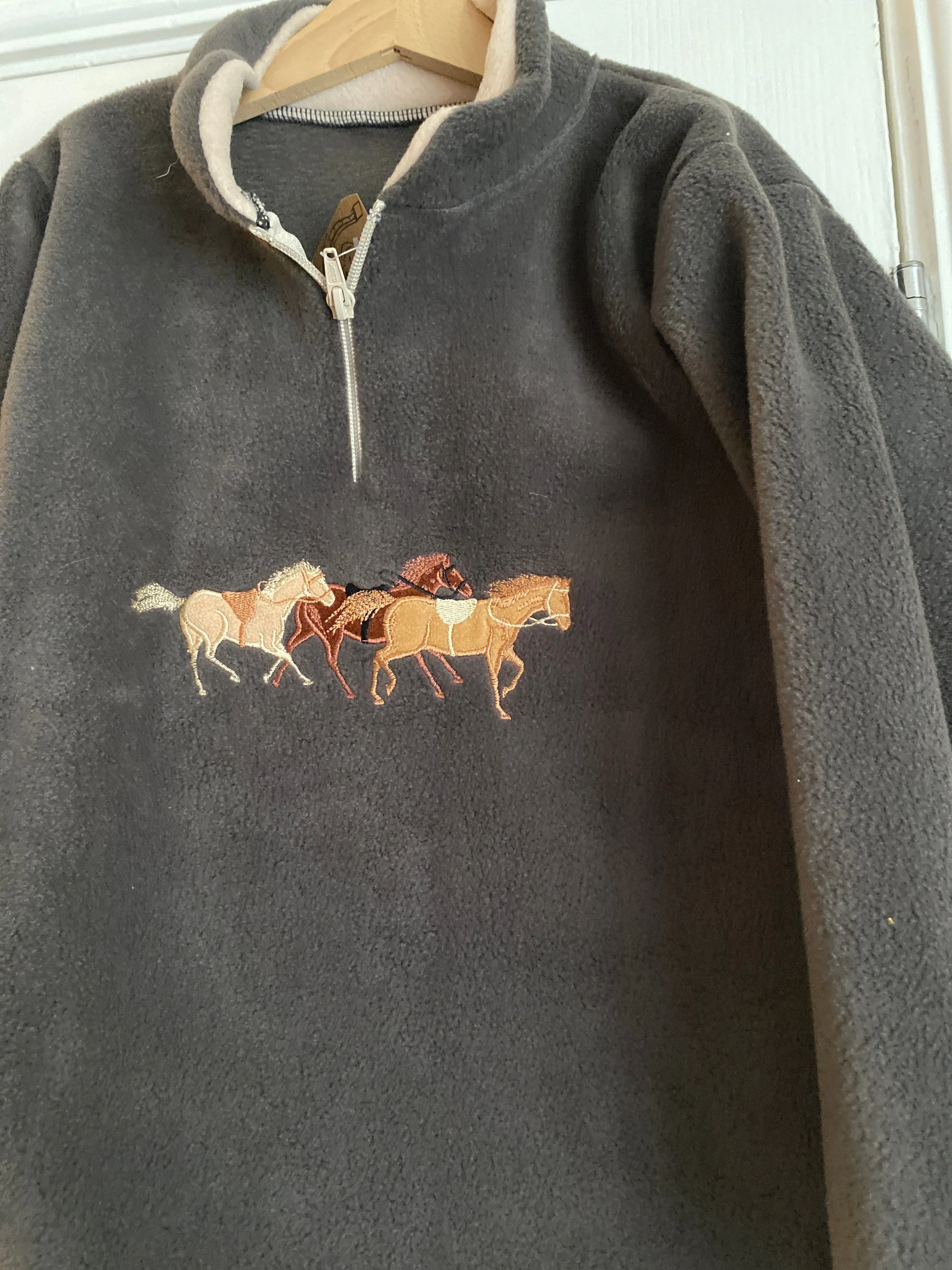 Horse Unisex Kids Appliqué Over Fleece / Tunic