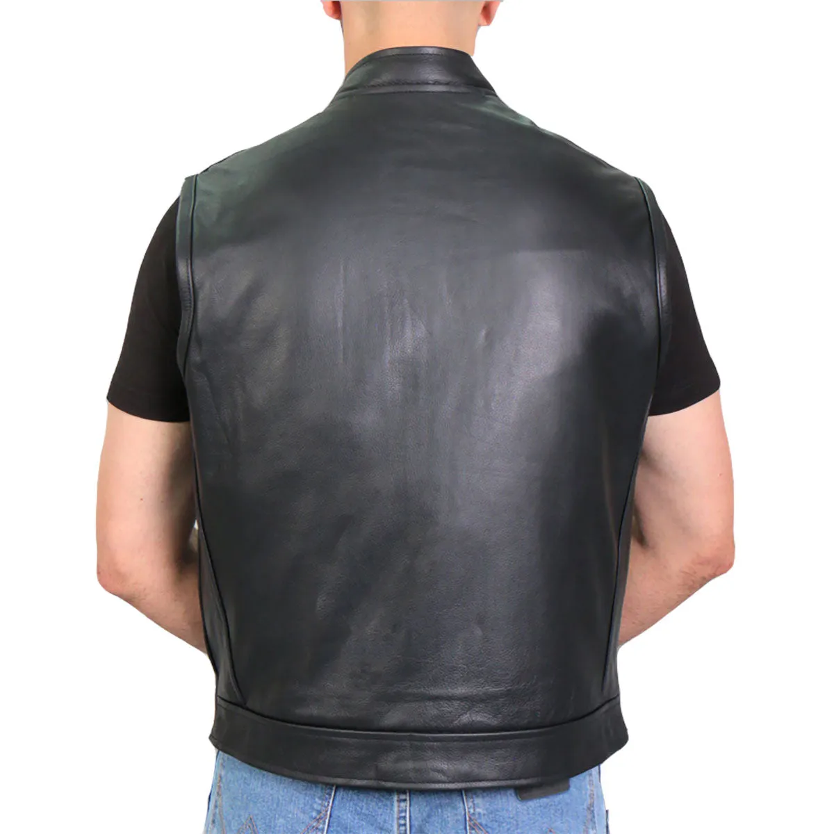 Hot Leathers VSM1054 Men’s Black 'Skull Flag' Conceal and Carry