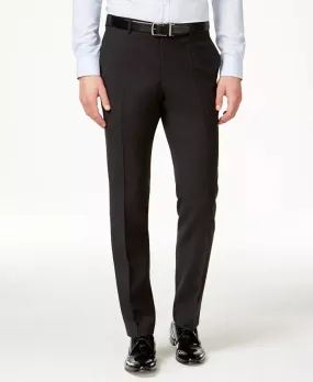 Hugo Boss Mens Sharp Slim Fit Flat Dress Pants Size 34 x 30 Black