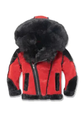 Jordan Craig  Kids El Jefe Shearling Moto Jacket (Bred)