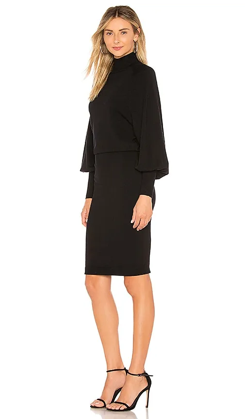L'Academie The Jen Sweater Dress in Black