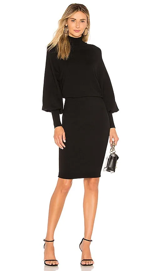 L'Academie The Jen Sweater Dress in Black