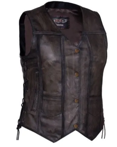 Ladies 10 Pocket MONTANA Brown Vest