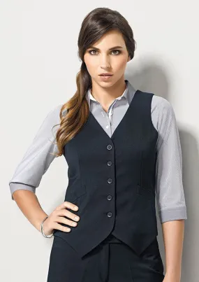 Ladies Peaked Vest with Knitted Back