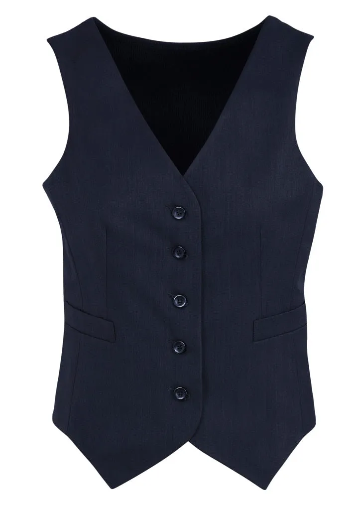 Ladies Peaked Vest with Knitted Back