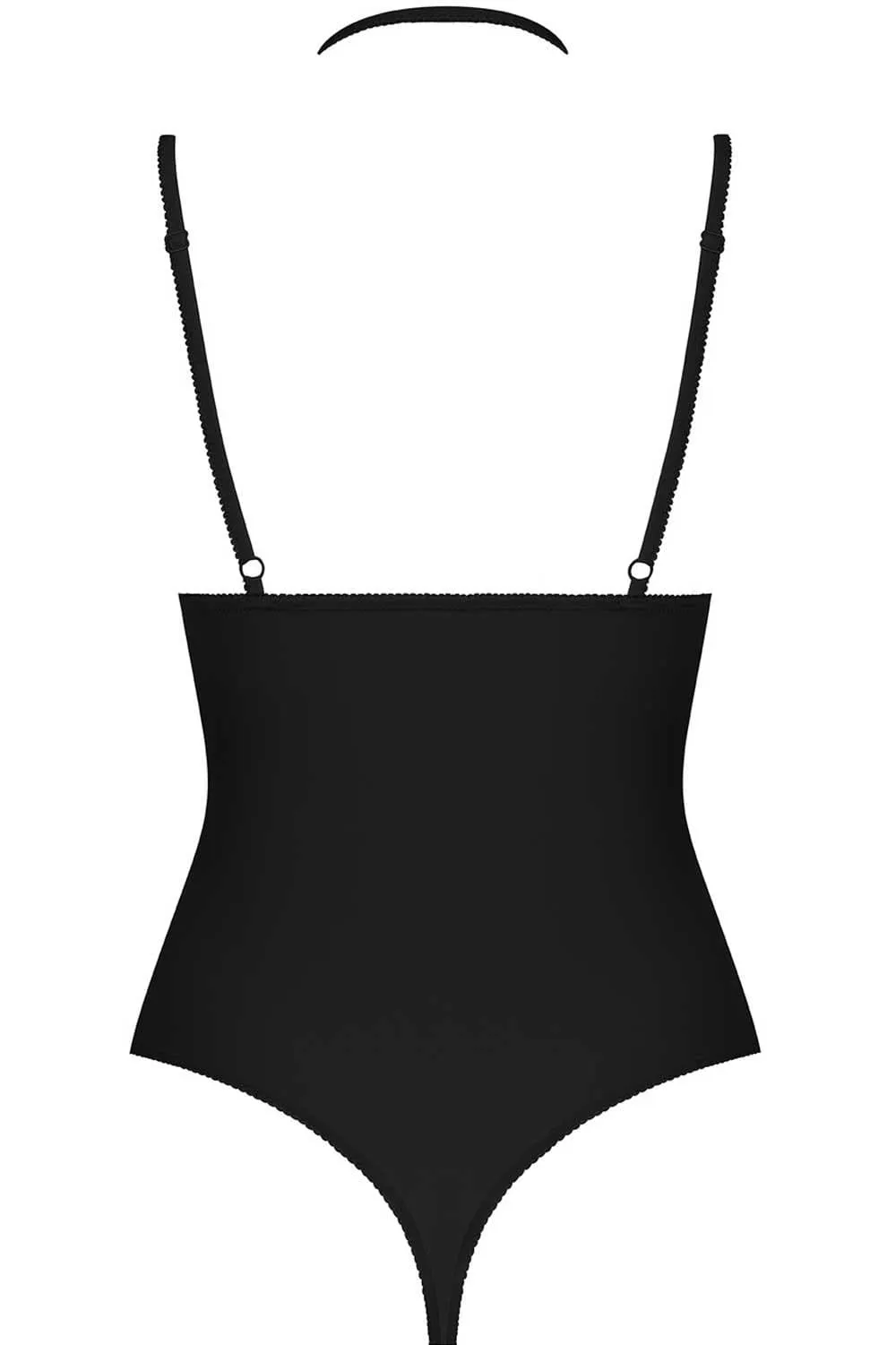 Le Petit Secret Black Cupless Thong Bodysuit