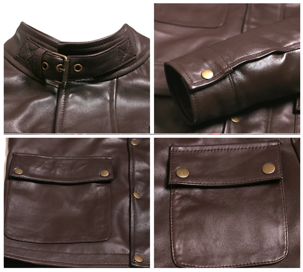 Leather Jackets Hub Mens Genuine Lambskin Leather Jacket (Black, Officer Jacket) - 1501024