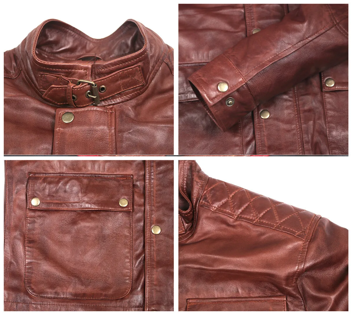 Leather Jackets Hub Mens Genuine Lambskin Leather Jacket (Black, Officer Jacket) - 1501024