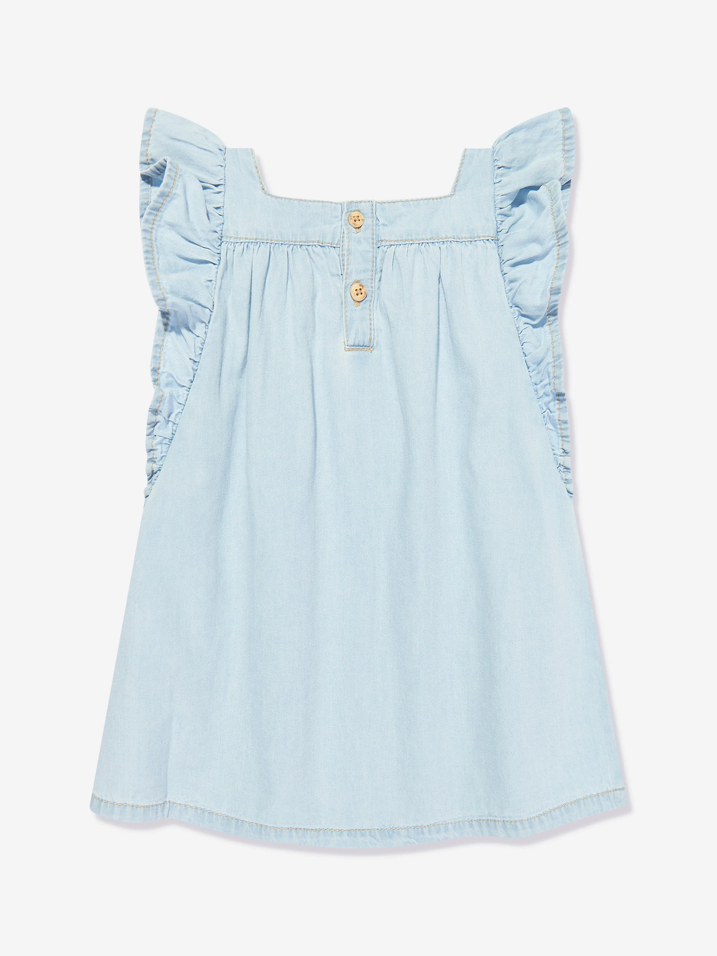 Levi's Wear Baby Girls Flutter Sleeveless Denim Dress in Blue