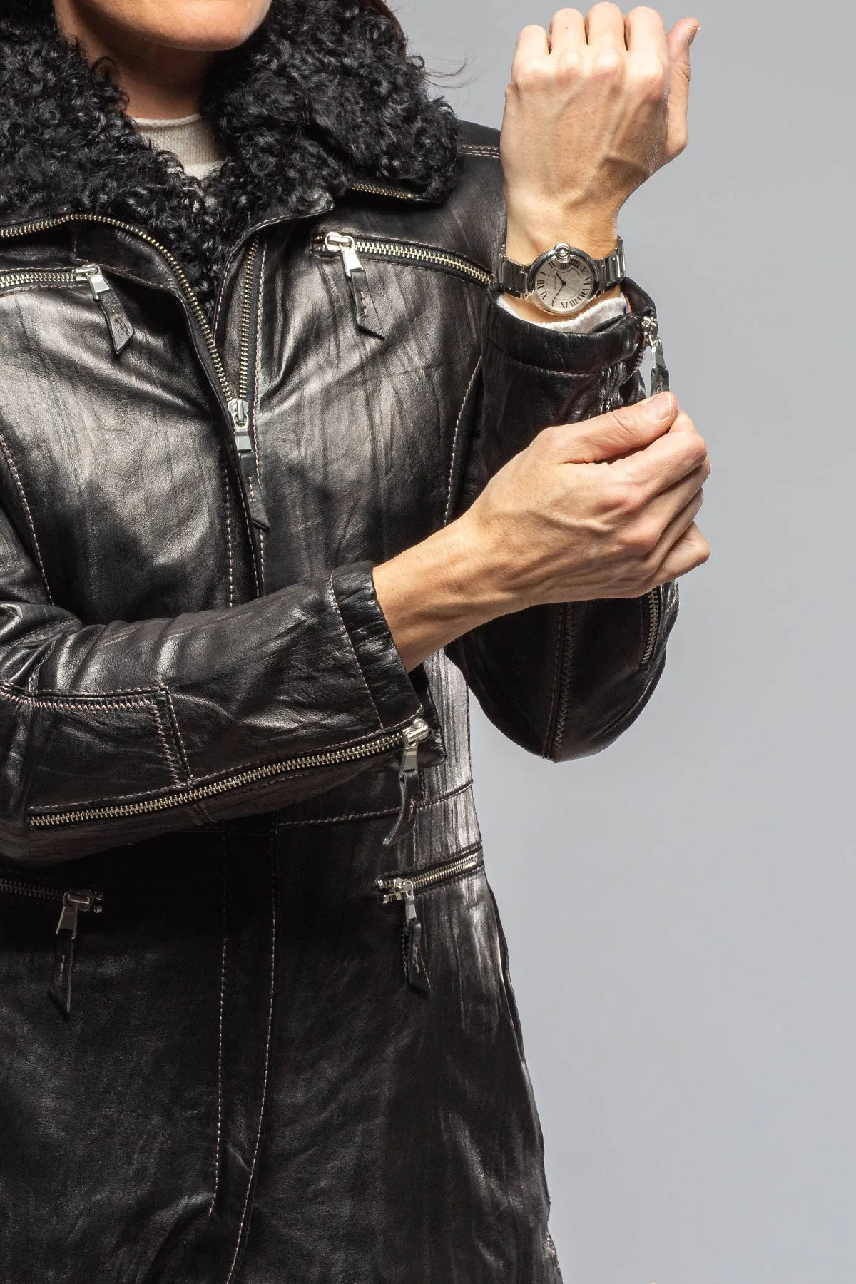 Lidia Nappa Lather Jacket