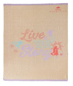 Live Your Story Princess Cotton Knitted Throw / Ac Blanket For Kids For Use In All Seasons
