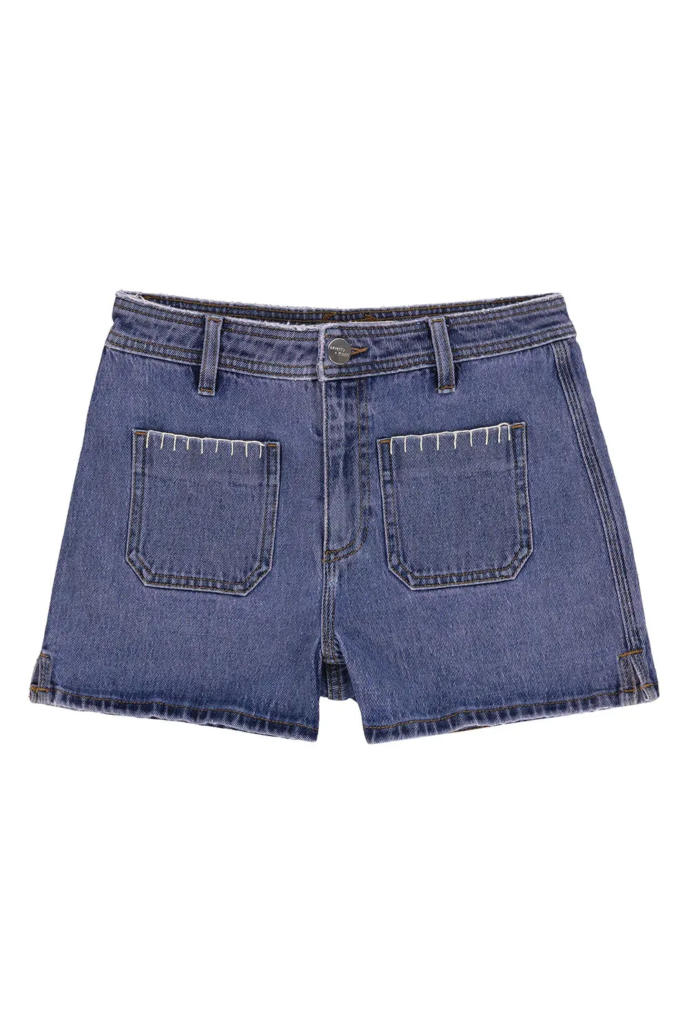 Mabel Short Patch Pocket in Overdyed Lilac