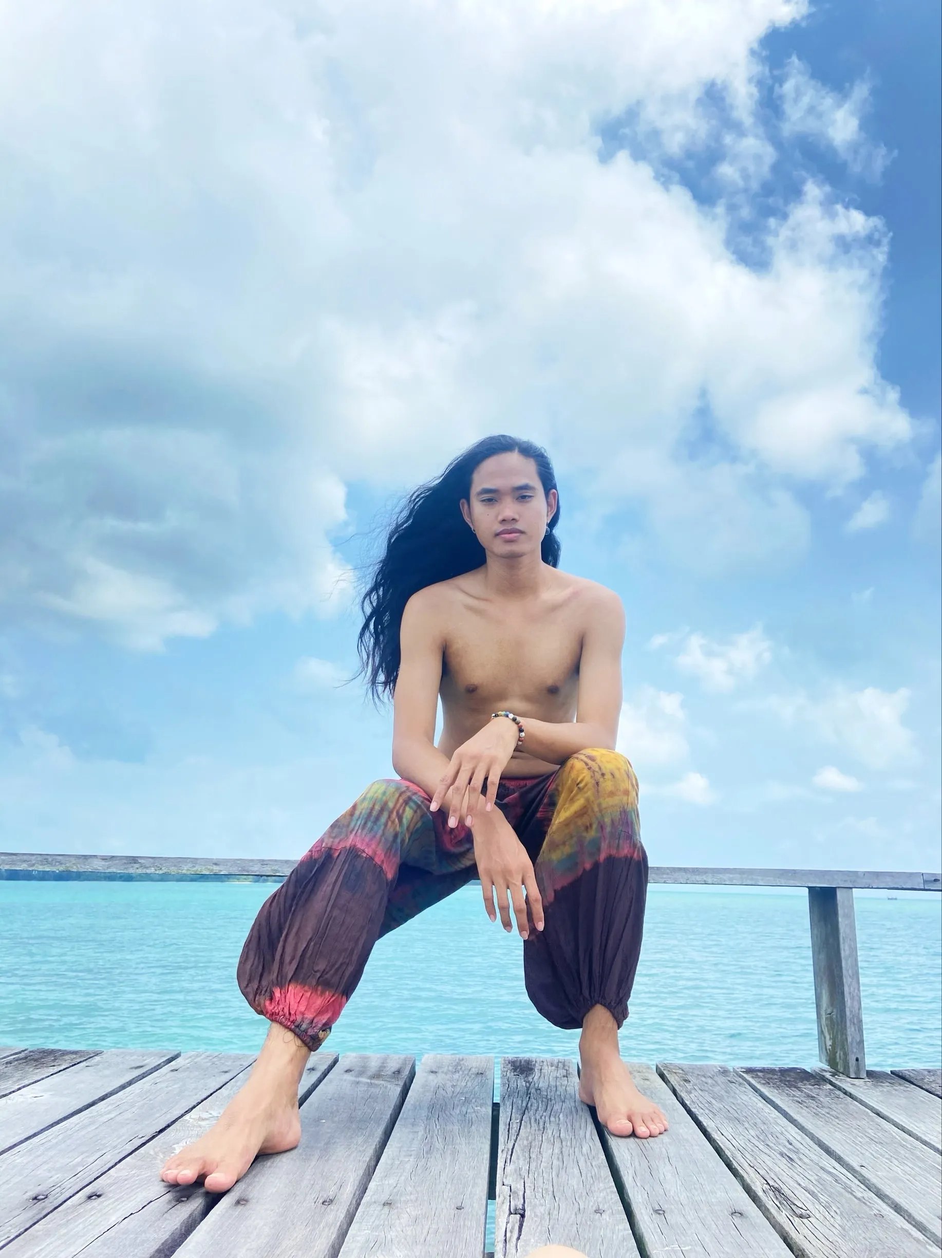Mak Tie Dye Hippie Pants - Island