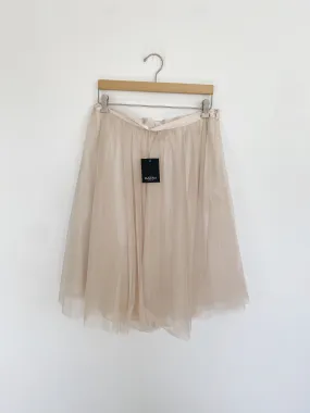 MARINA Champagne Tool Ballet Midi Skirt NWT Large