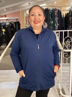 MATT FLEECE JACKET - INDIGO