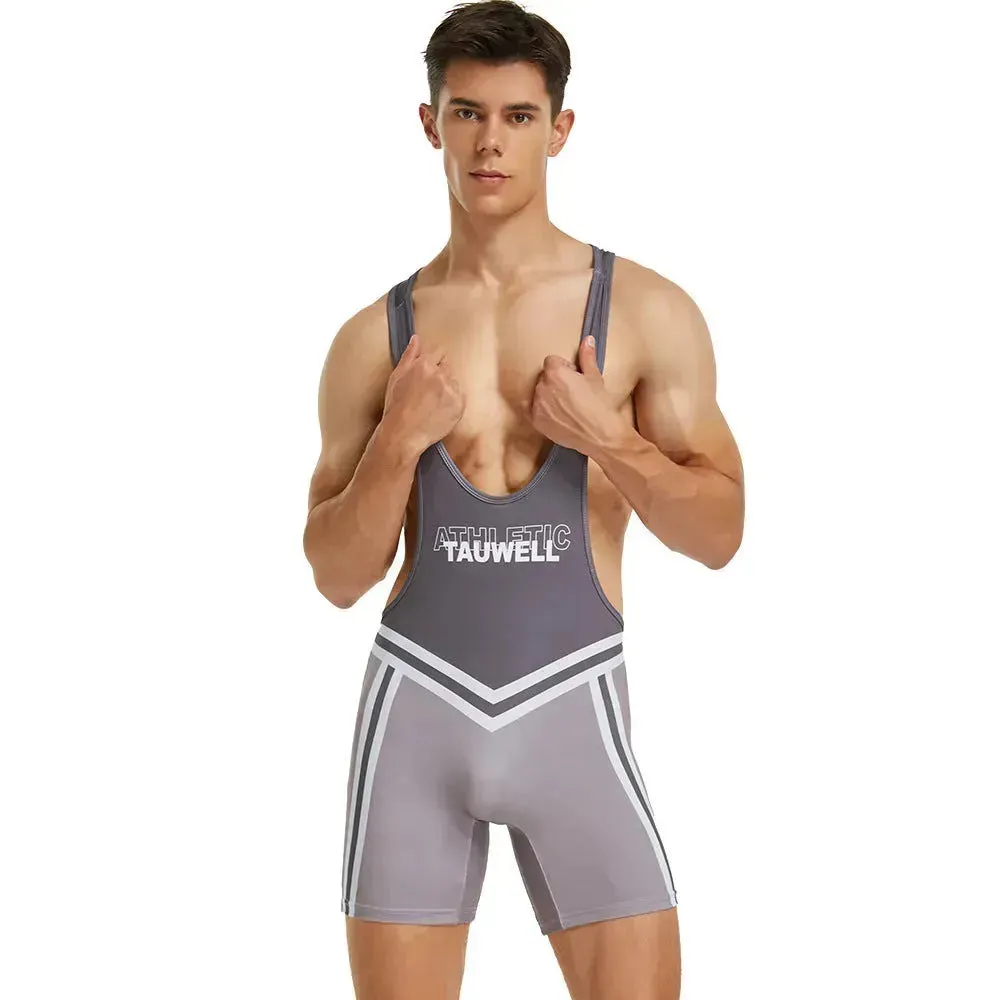 Men's Fitness Swimming Shark Pants Bodysuit Thong