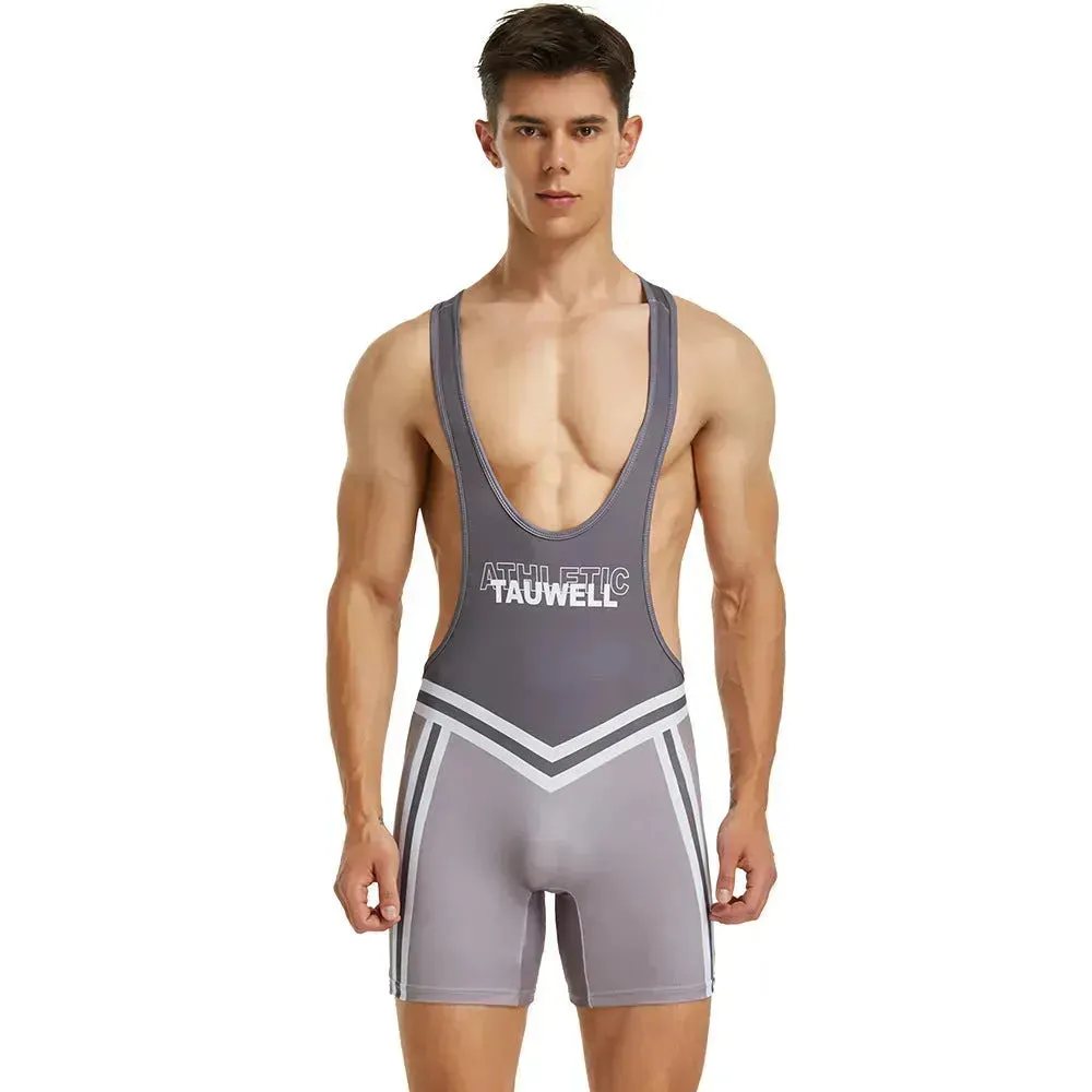 Men's Fitness Swimming Shark Pants Bodysuit Thong