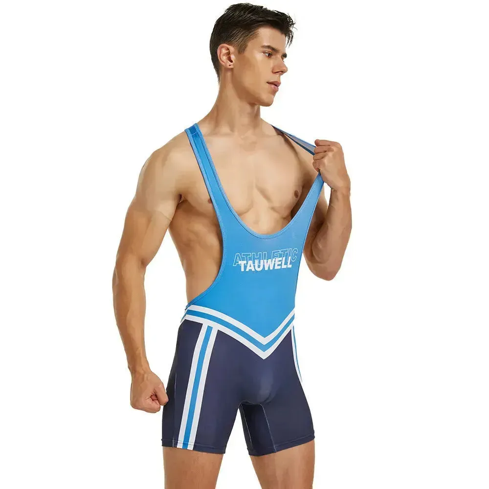 Men's Fitness Swimming Shark Pants Bodysuit Thong