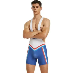 Men's Fitness Swimming Shark Pants Bodysuit Thong