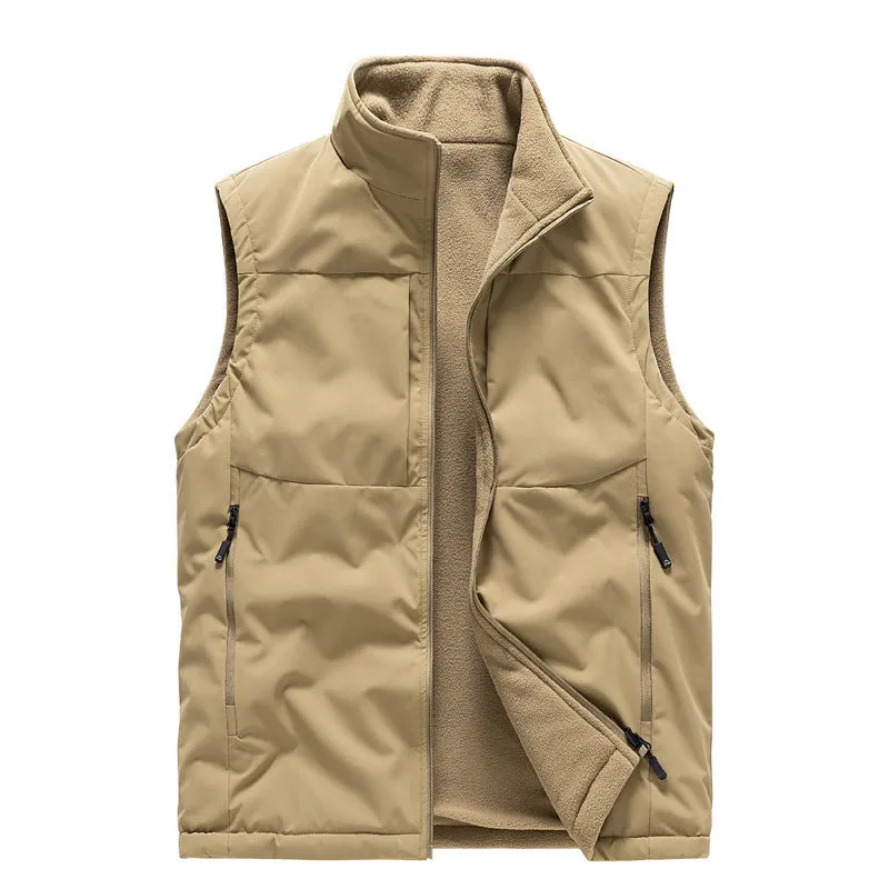 Men's Outdoor Double-sided Winter Fleece Vest