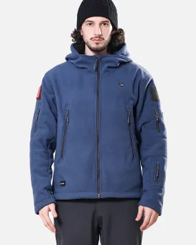 Men's Polar Fleece Heated Jacket With 12V Battery Pack - Blue Haze