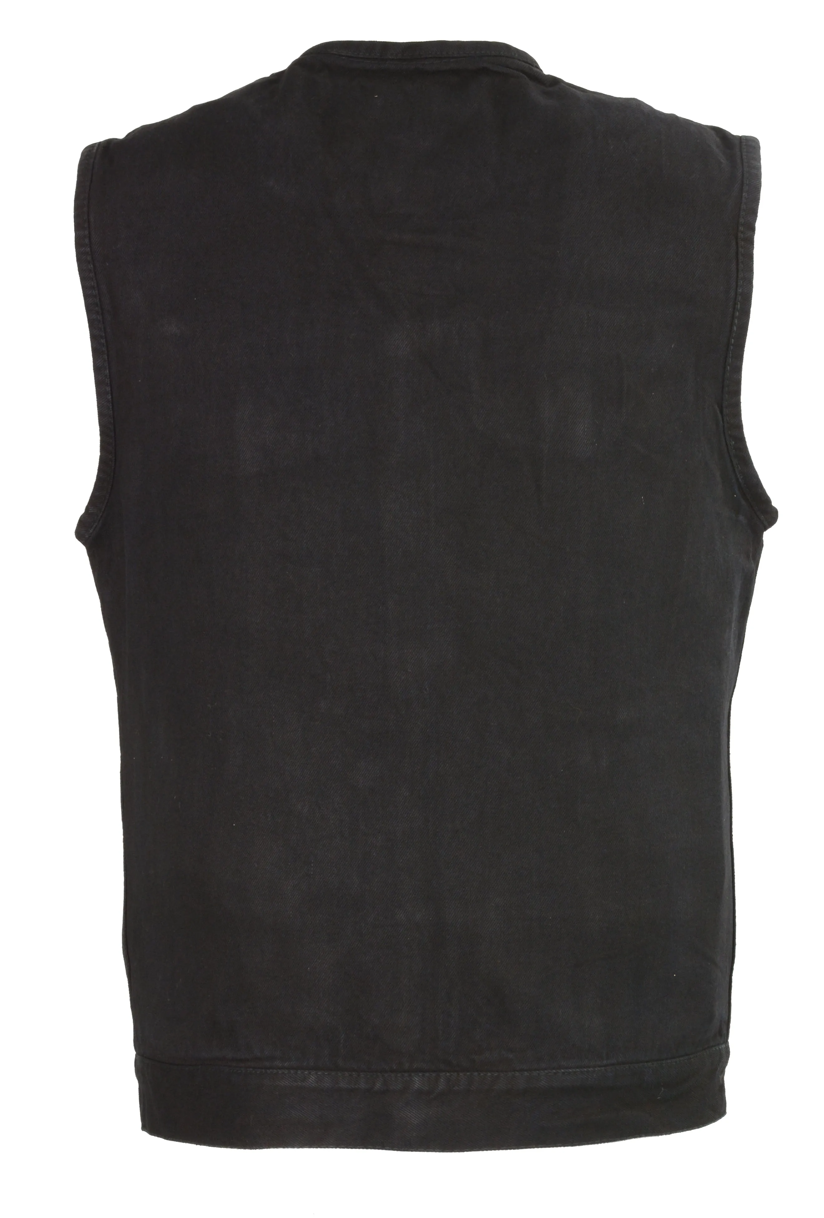 Men's Snap Front Denim Club Vest w/ Gun Pocket
