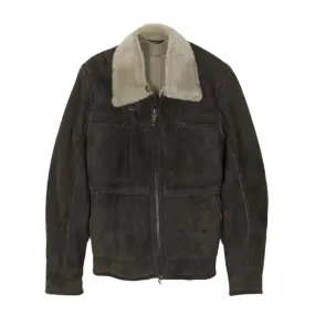 Men's Vintage Black Shearling Leather Jacket