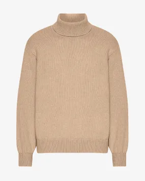Merino Wool Turtleneck - Honey Beige