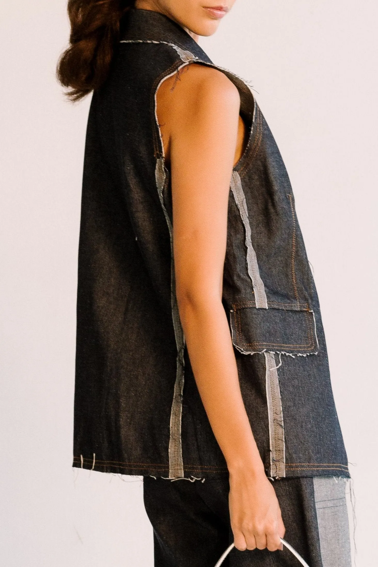 Merlina Vest - Blue Jean
