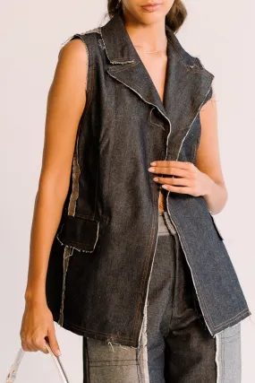 Merlina Vest - Blue Jean