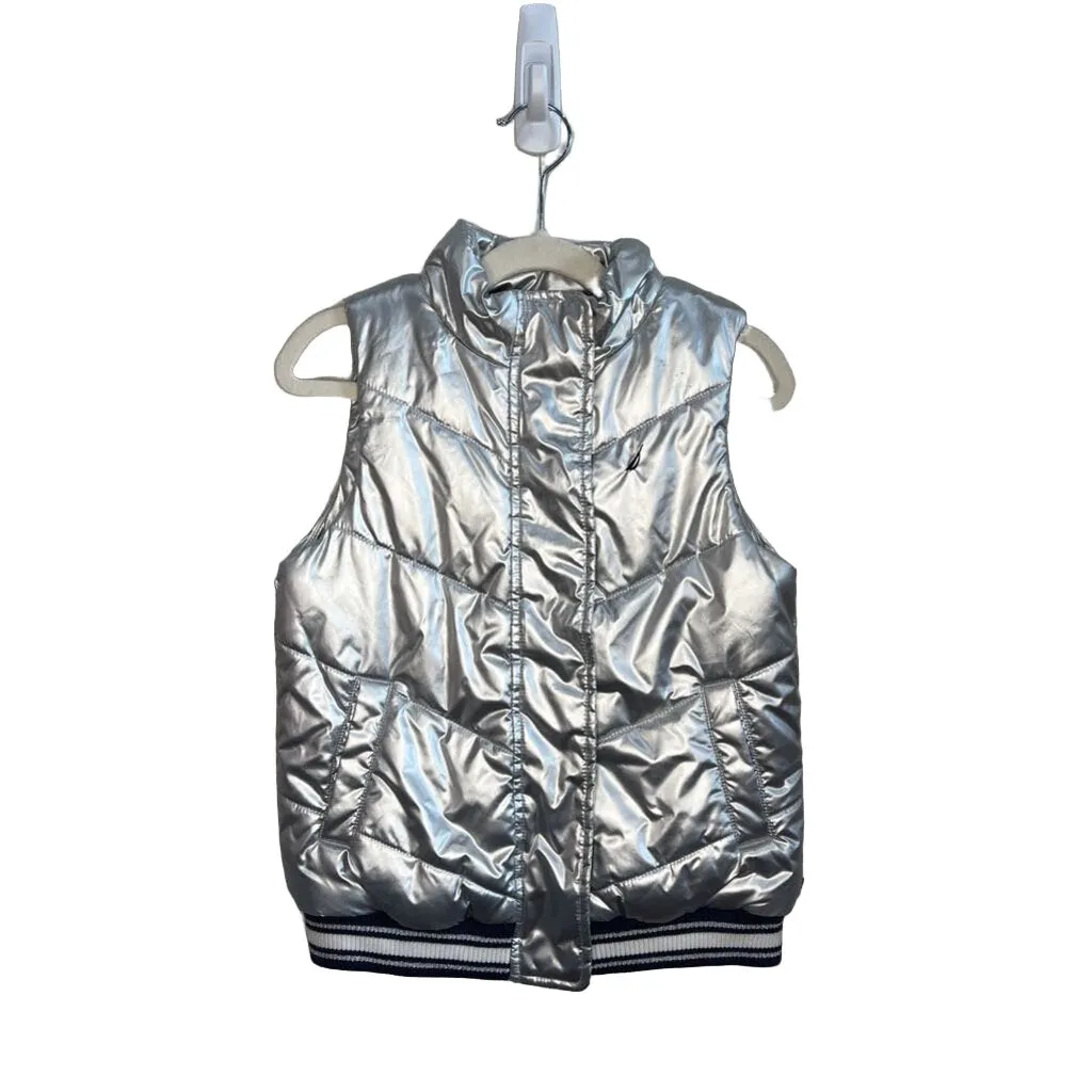 Metallic Zip Front Vest