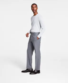 Michael Kors Men's Classic Fit Flat Front Dress Pants Light Grey 38 x 32