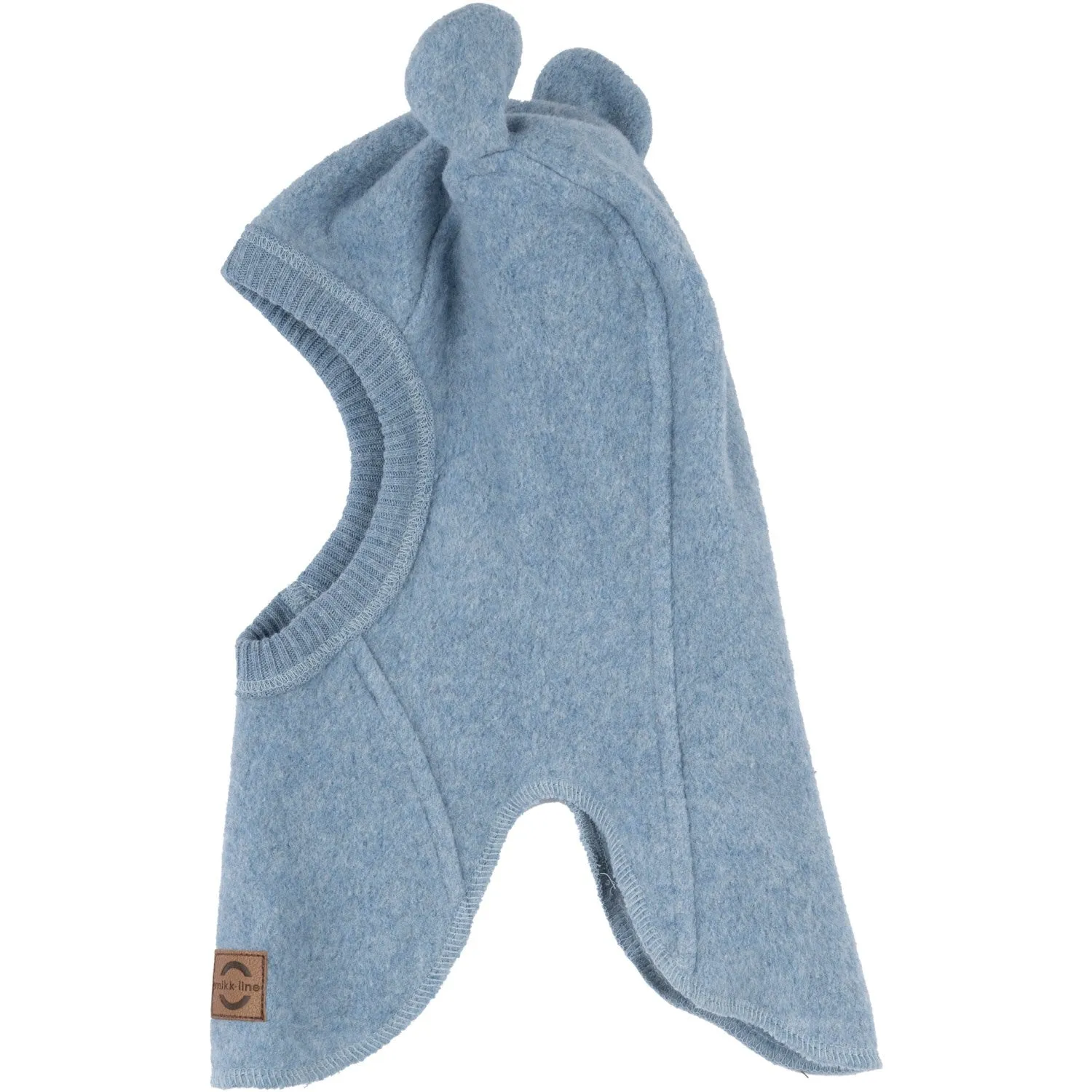 Mikk-Line Faded Denim Melange Cotton Fleece Fullface With Ears