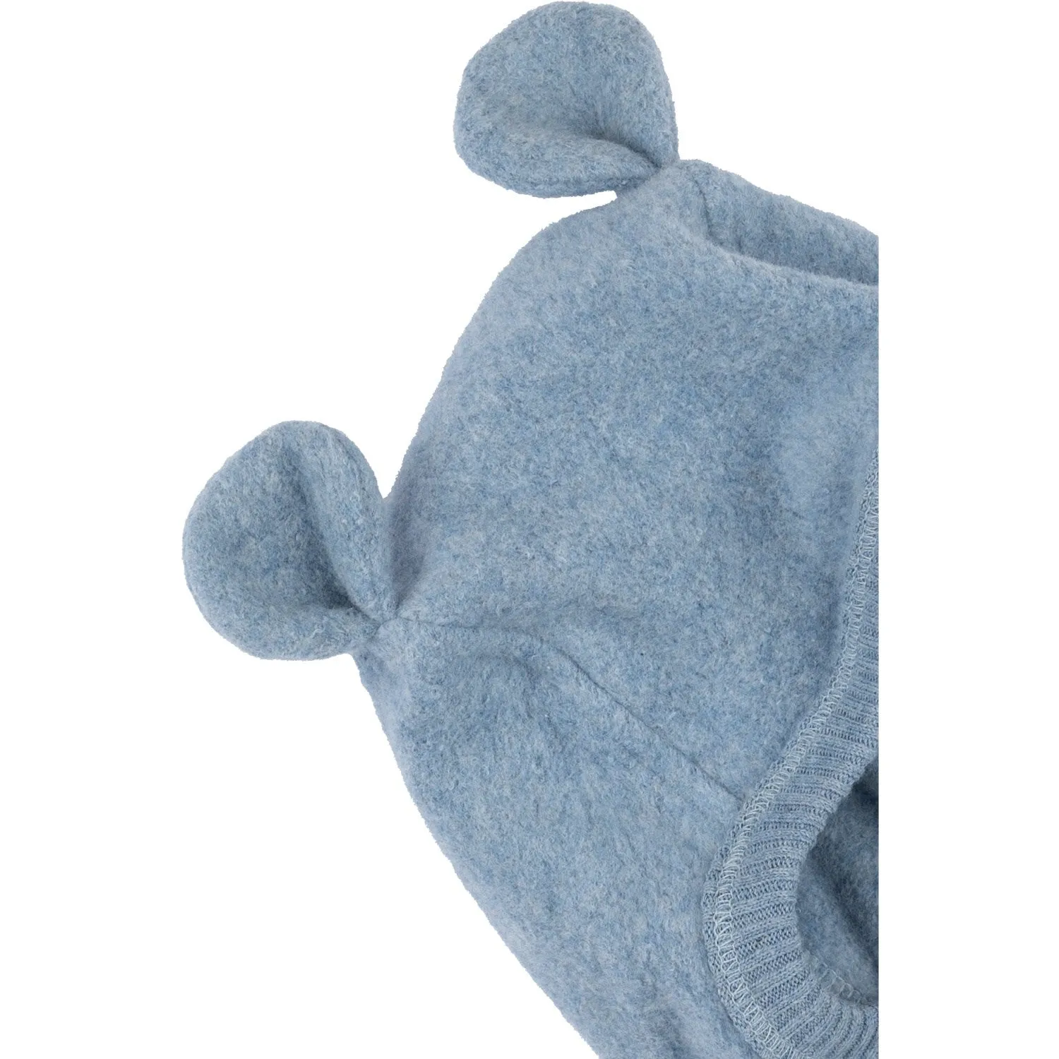 Mikk-Line Faded Denim Melange Cotton Fleece Fullface With Ears