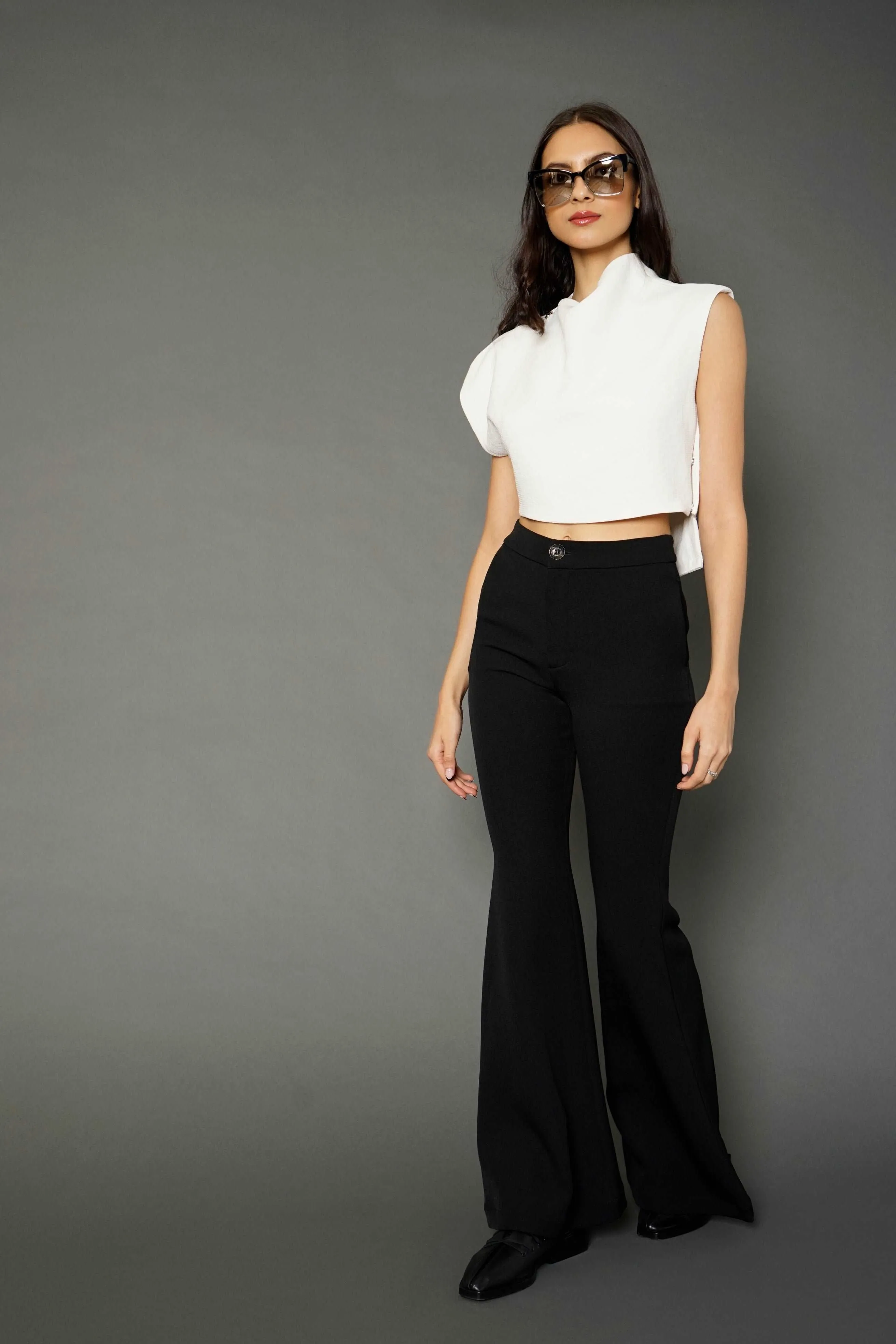 Miranda Black Flared Pants