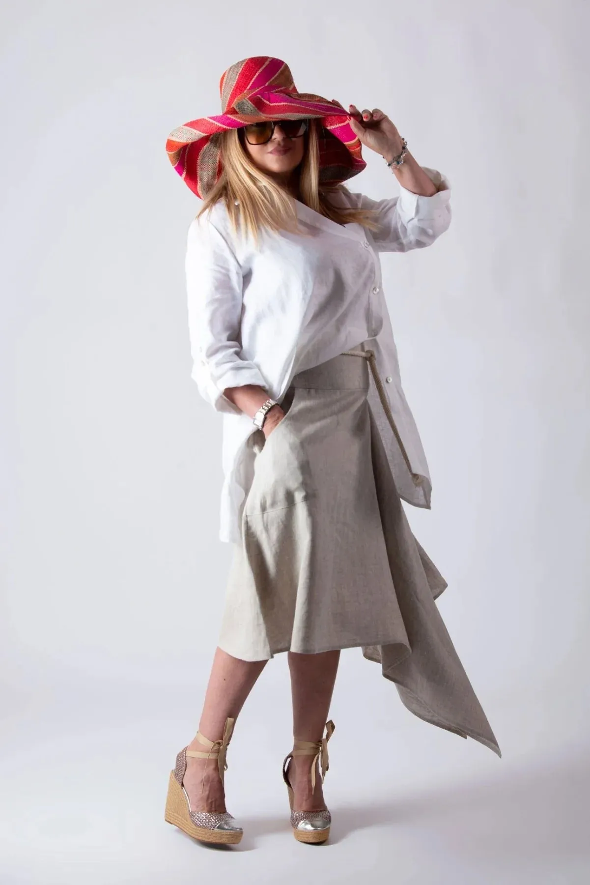 MISY STYLISH LINEN SKIRT