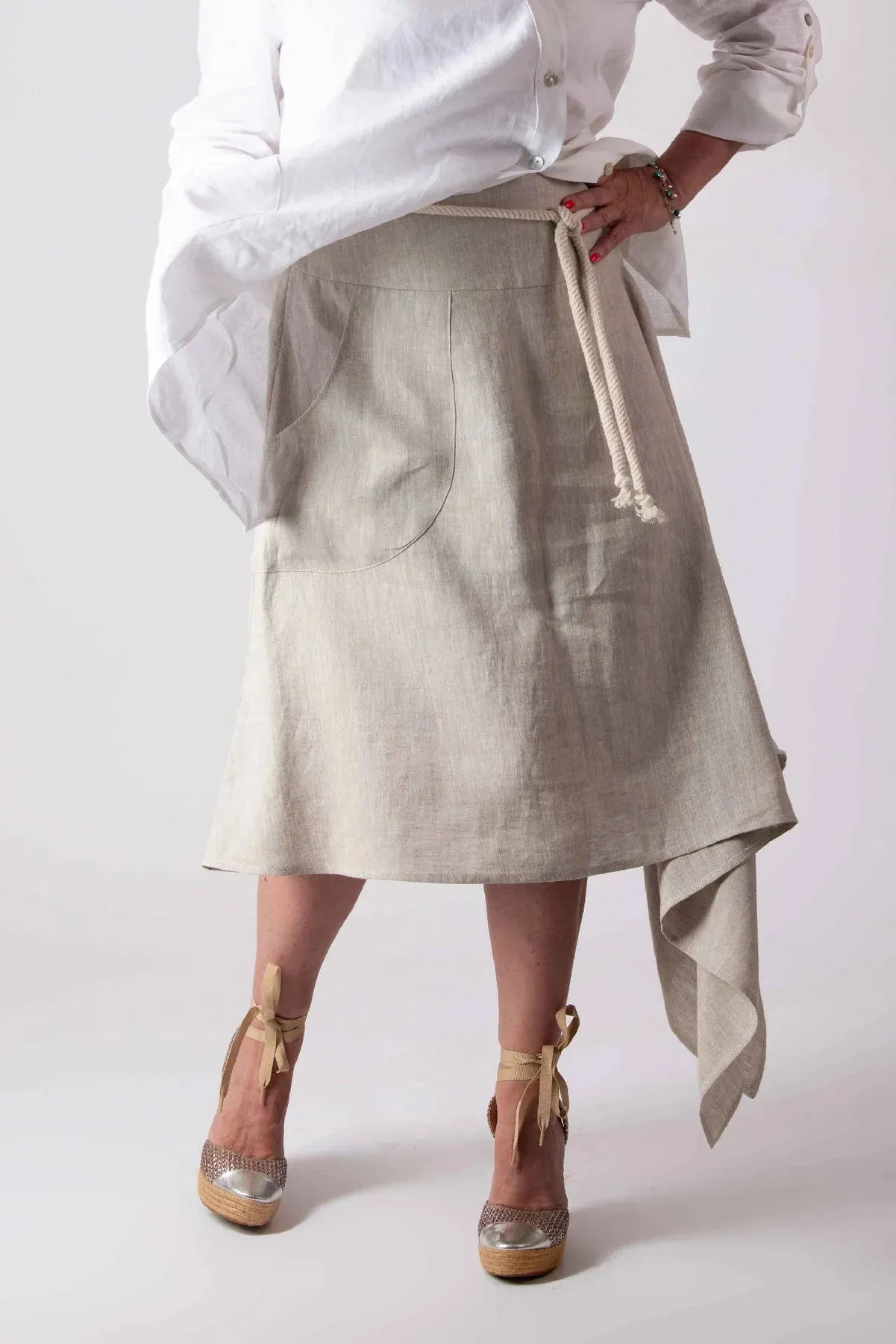 MISY STYLISH LINEN SKIRT