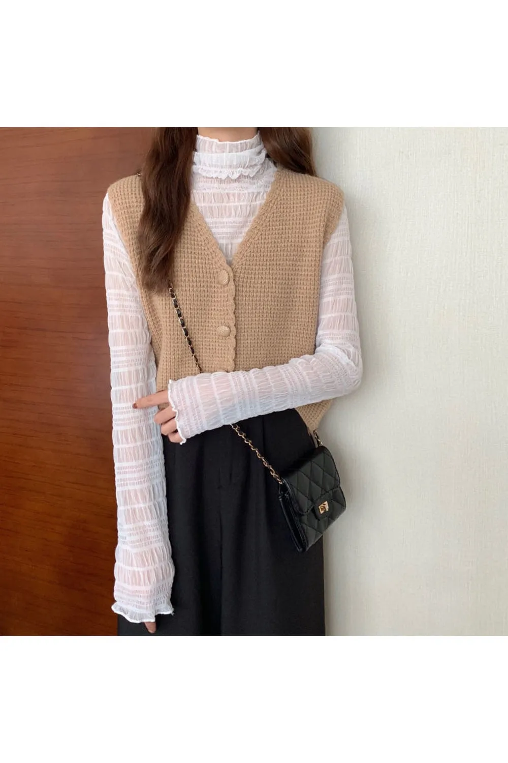 Mori Girl Loose Knitted Vest