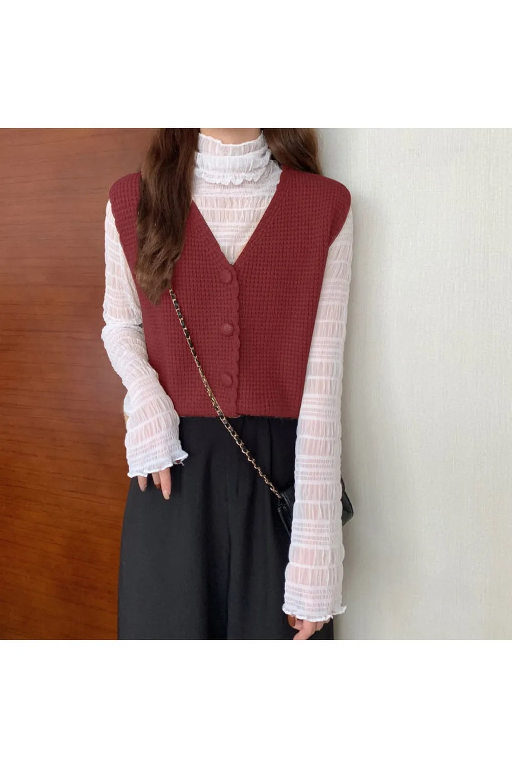 Mori Girl Loose Knitted Vest