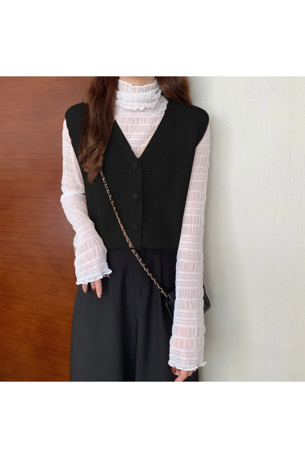 Mori Girl Loose Knitted Vest