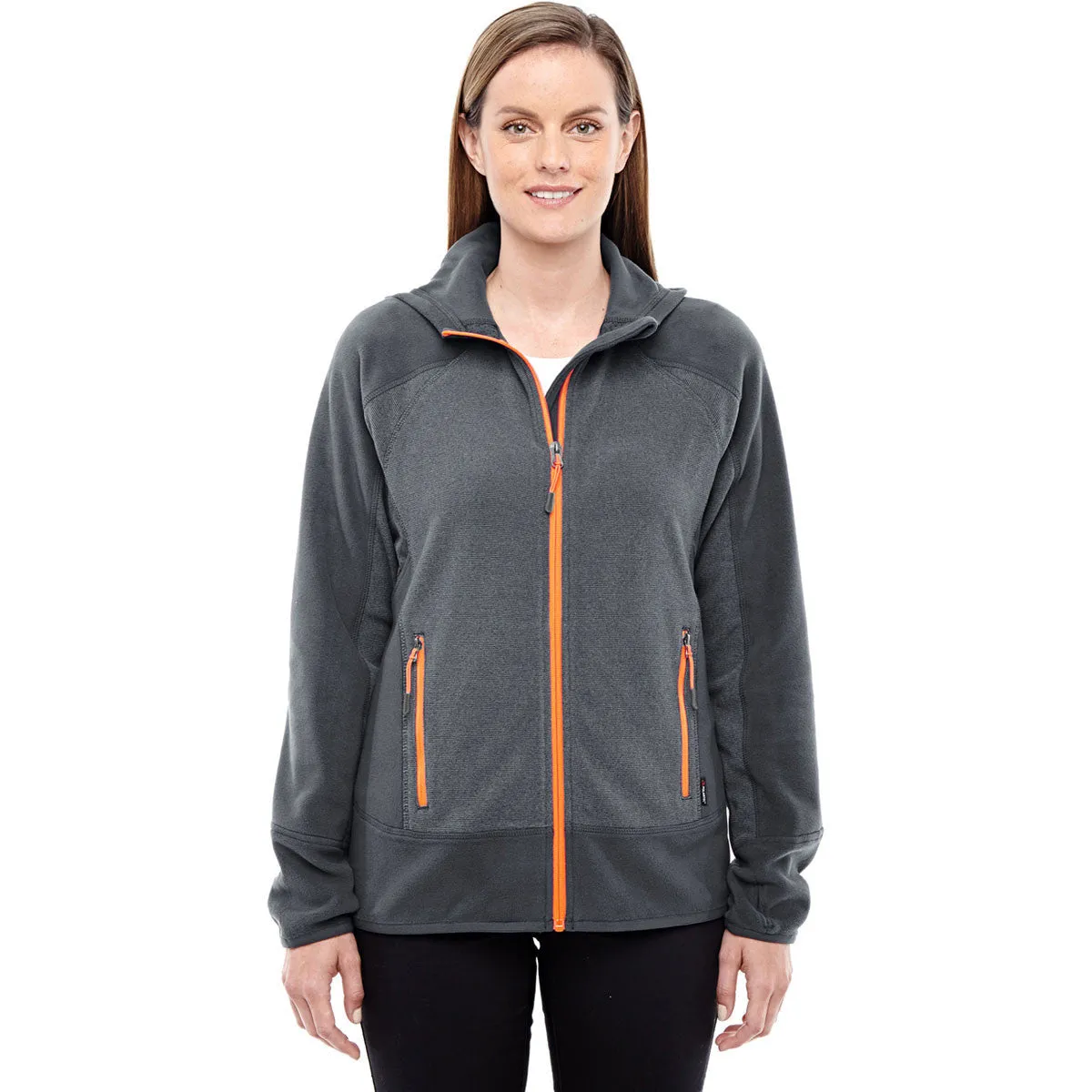 North End Women's Carbon/Orange Soda Polartec Active Jacket